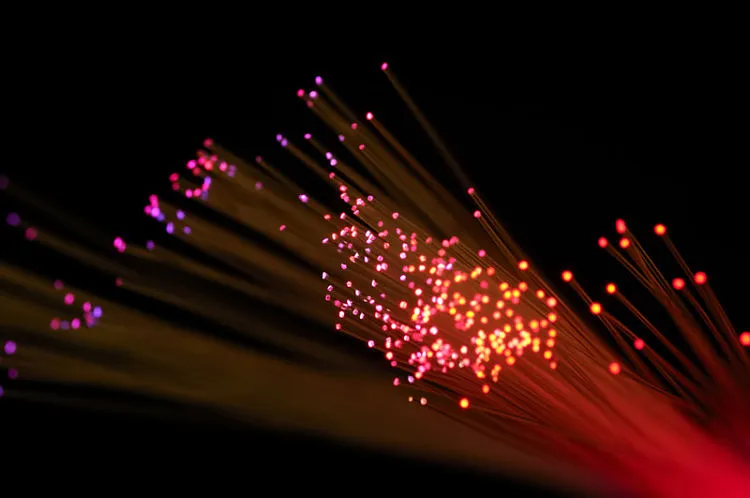 fibra óptica simétrica