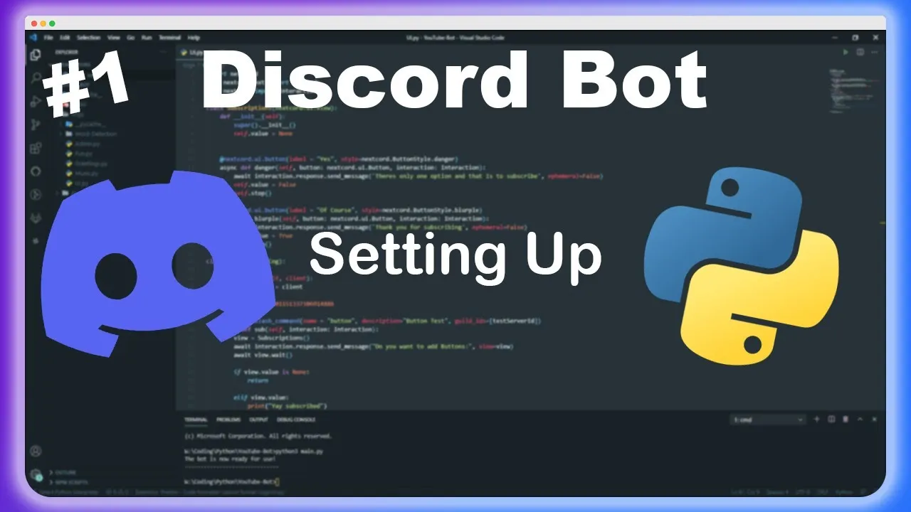 crear bot discord python
